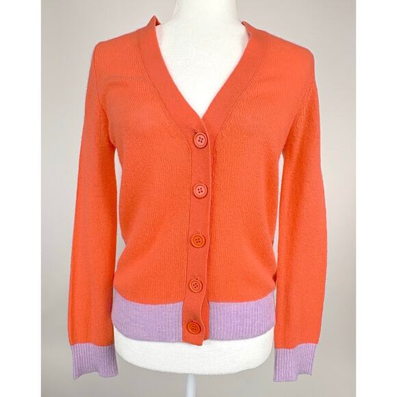 Jumper 1234 Cashmere Cardigan Sweater Size 1 US Small Pastel Minimalist Career - Picture 1 of 8